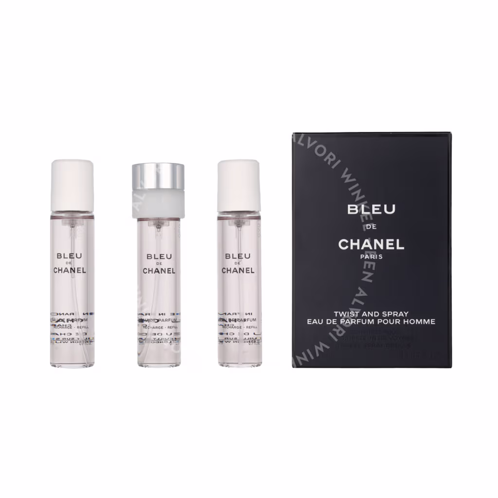 Chanel Chanel Bleu De Chanel Pour Homme Giftset — 3x Edp Spray 20ml Refill - Travel Sprays — foto 3