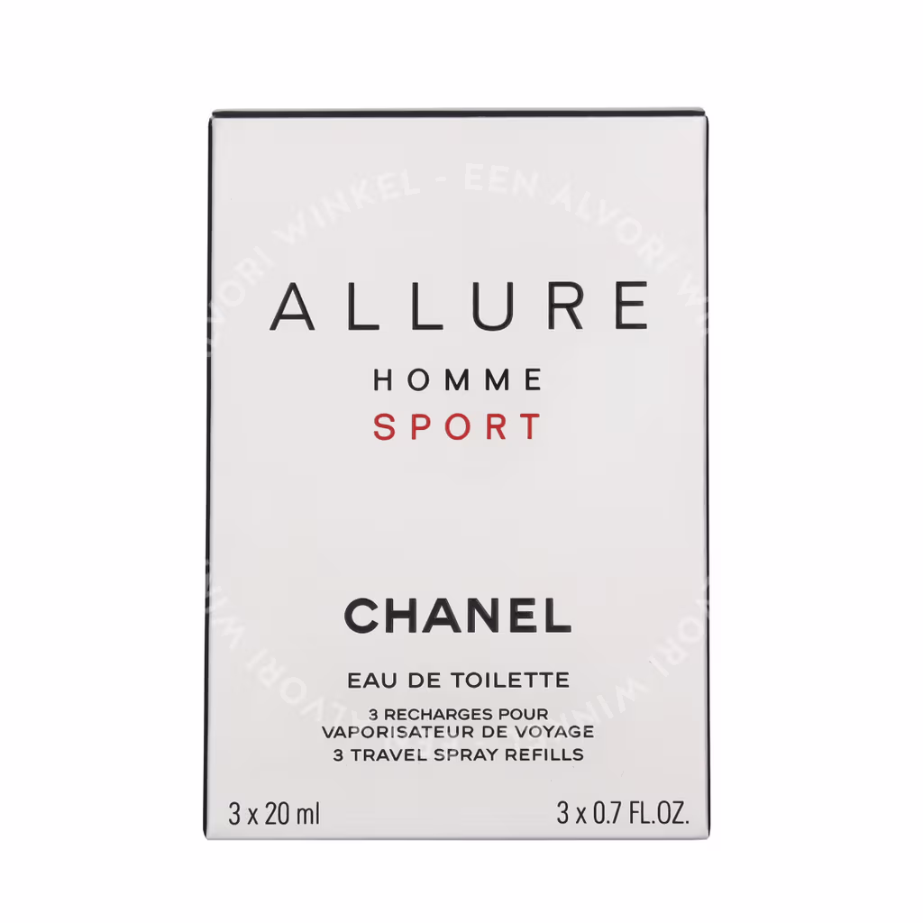 Chanel Chanel Allure Homme Sport Giftset — 3x Edt Travel Spray Refill 20Ml - Twist and Spray — foto 2