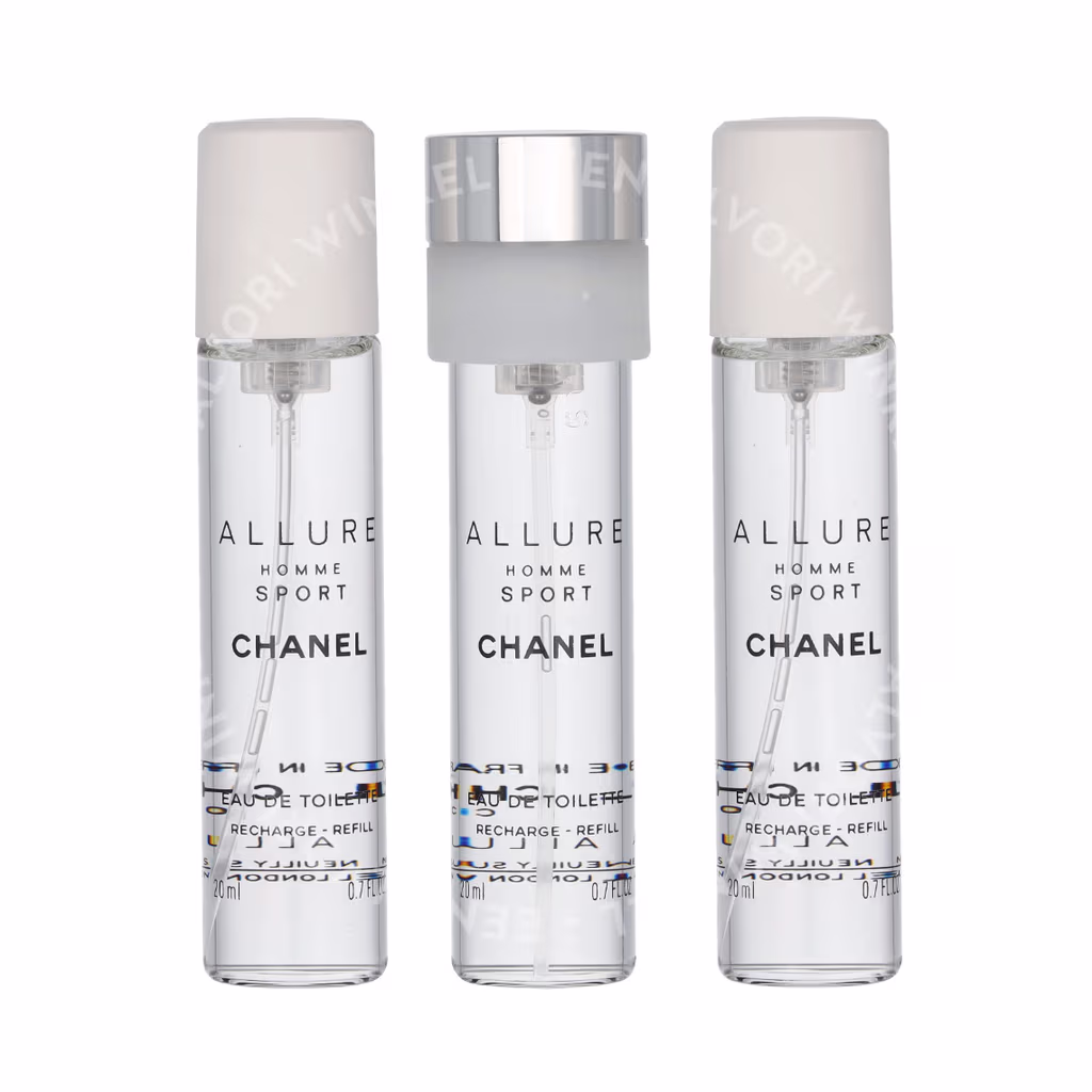 Chanel Chanel Allure Homme Sport Giftset — 3x Edt Travel Spray Refill 20Ml - Twist and Spray