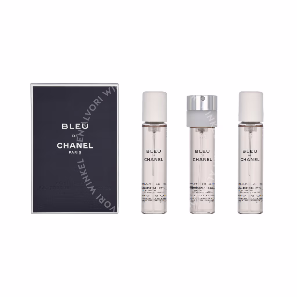 Chanel Chanel Bleu De Chanel Pour Homme Giftset — 3x Edt Spray Refill 20ml - Twist and Spray - Travel Sprays — foto 3