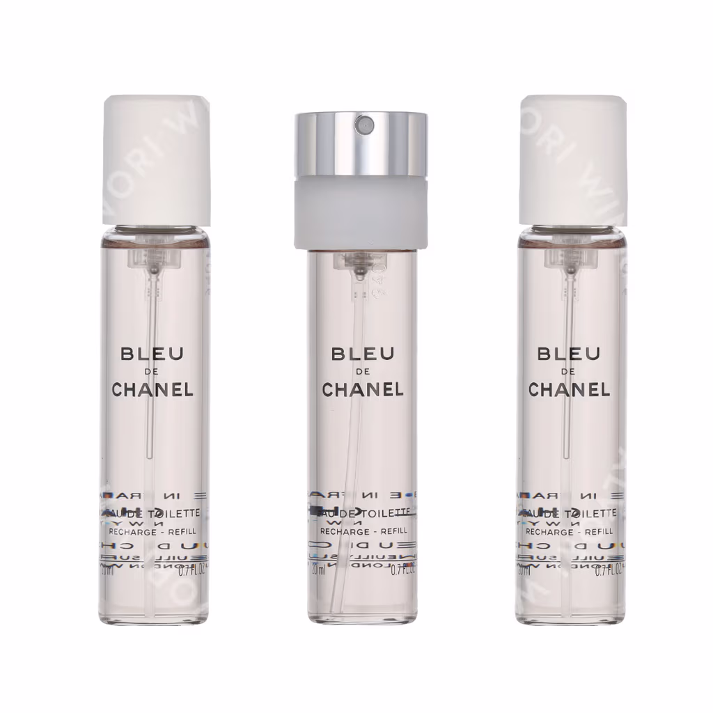 Chanel Chanel Bleu De Chanel Pour Homme Giftset — 3x Edt Spray Refill 20ml - Twist and Spray - Travel Sprays