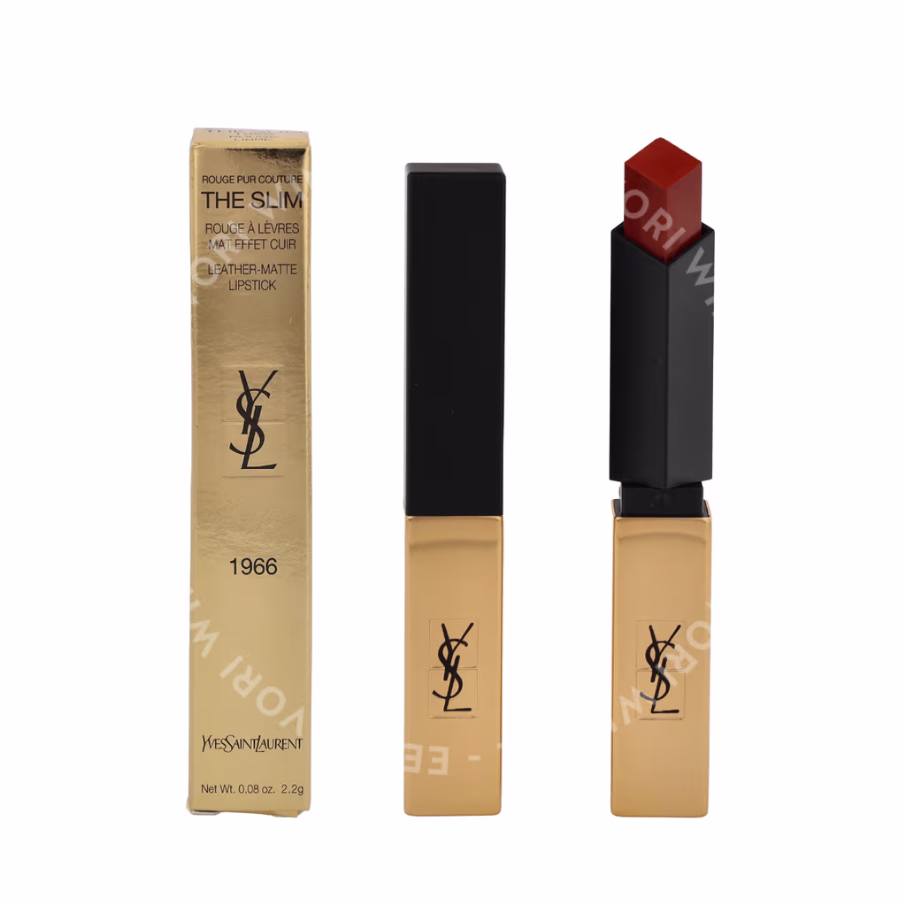 Yves Saint Laurent YSL Rouge Pur Couture The Slim Leather Matte Lipstick — #1966 Rouge — foto 3