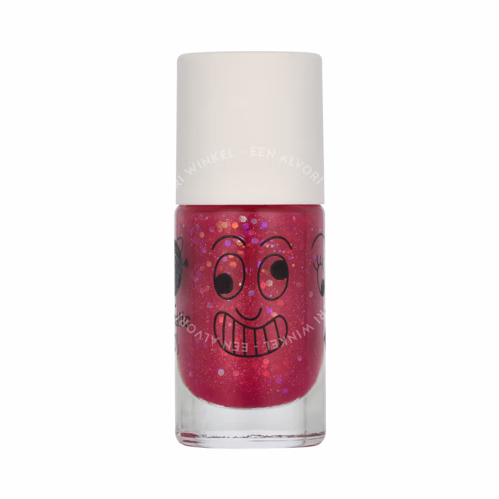 Nailmatic Nailmatic Kids Nail Polish — Clear Raspberry Glitter