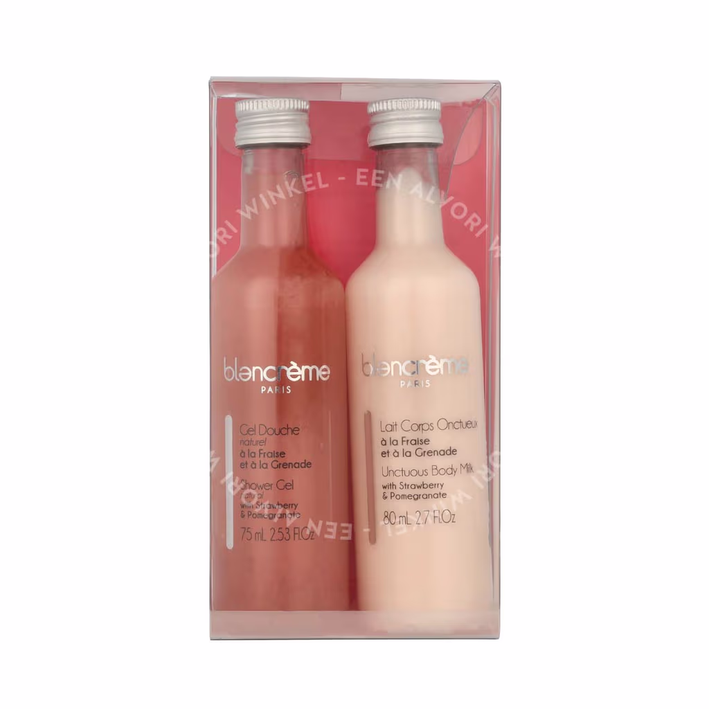 Blancreme Blancreme Shower Gel + Creamy Body Milk Duo — 2x80ml - Strawberry & Pomegranate — foto 2