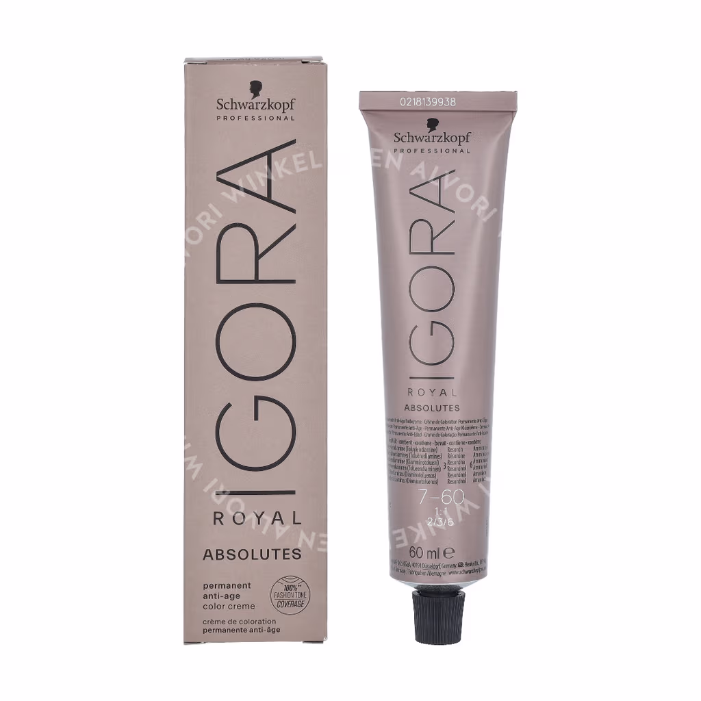 Schwarzkopf Schwarzkopf Igora Royal Absolutes Permanent Color Creme — 7-60 — foto 3